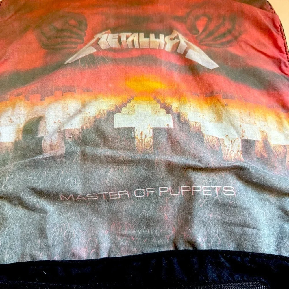 Rare 2007 Metallica Master Of Puppets Black Messenger Bag